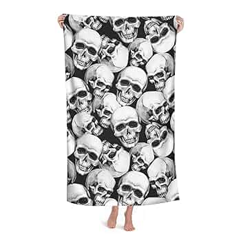 Amazon.com: HIONHSW Skull Skeleton Towel Funny Skeleton